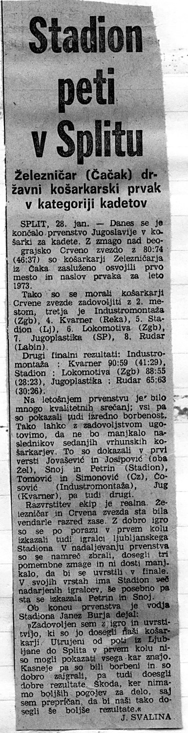Časopisni članek: Stadion peti v Splitu
